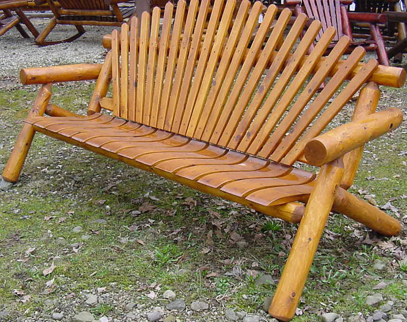 6′ Cedar Log Bench