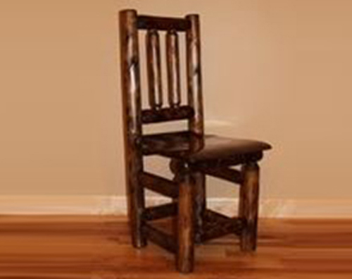 Rustic Log High Back Chair