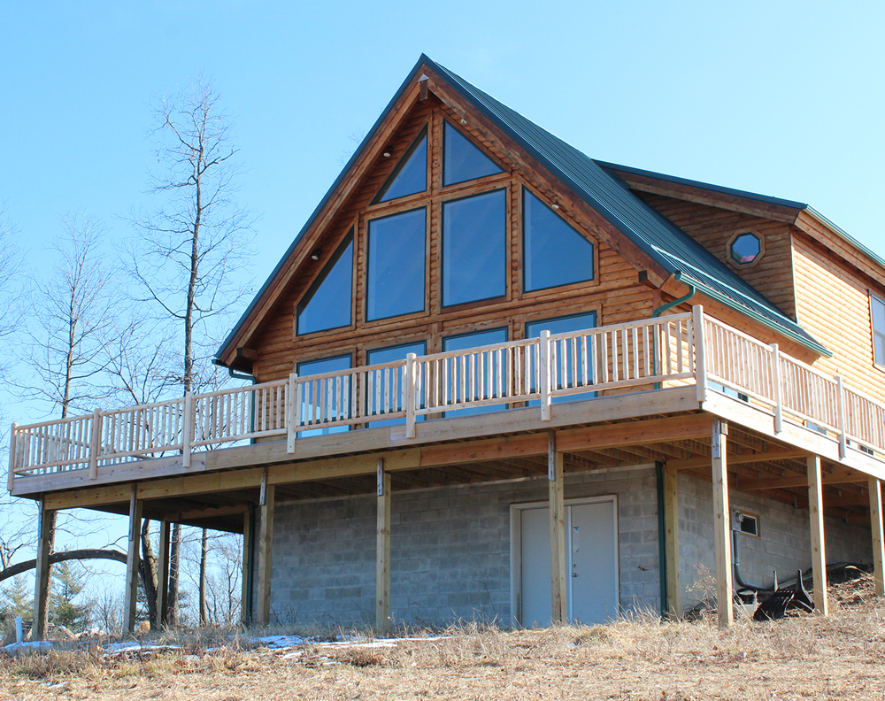 Exterior Traditional Cedar Log Railing