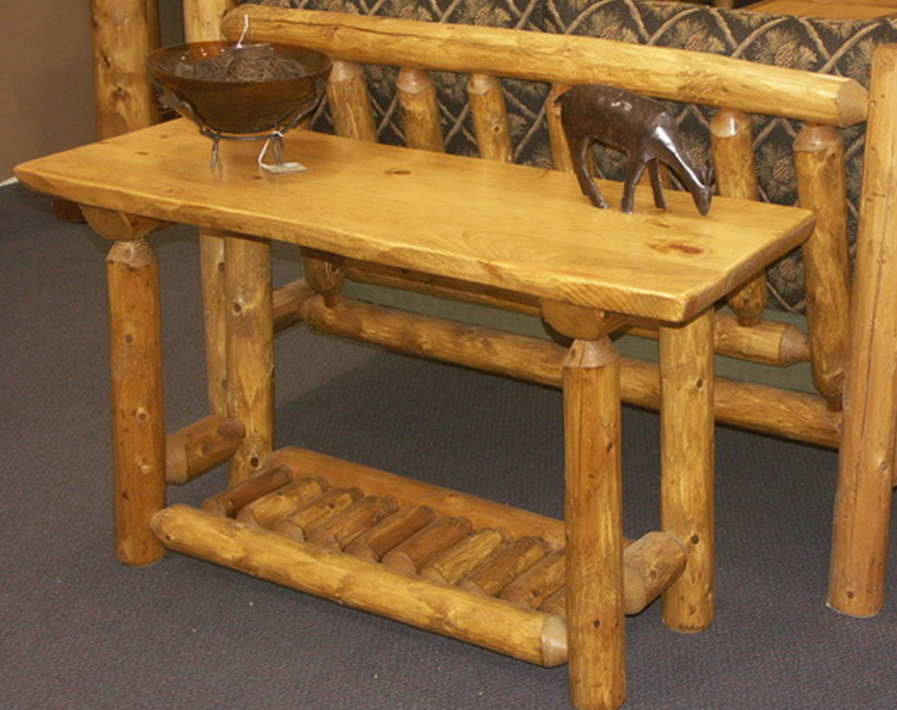 Rustic Cedar Log Sofa Stand