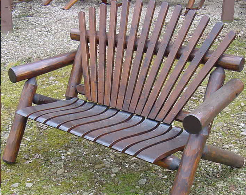 4′ Dark Oak Love Seat