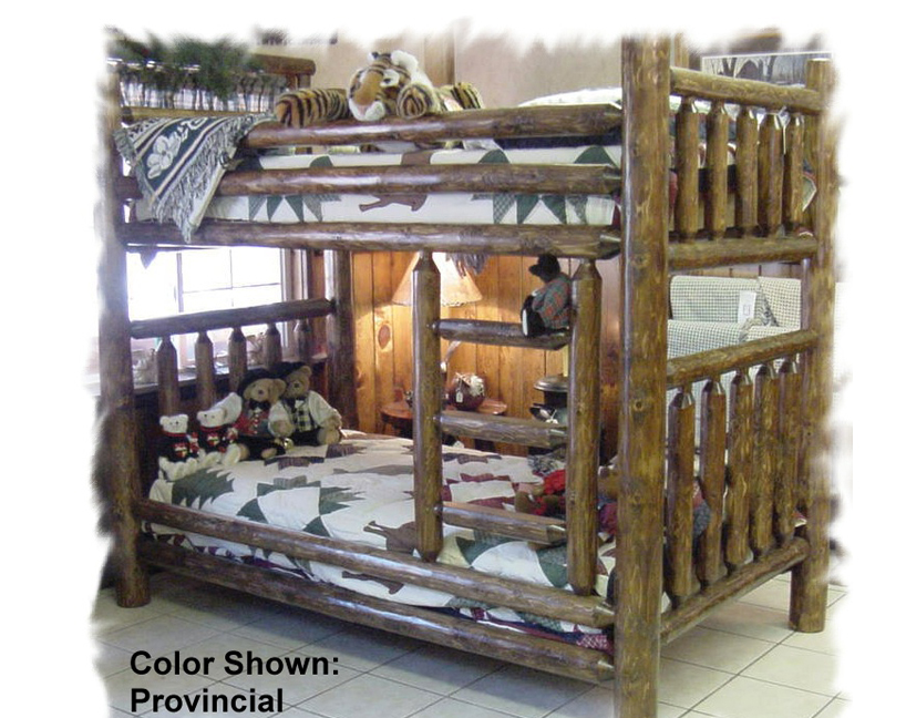 Rustic Cedar Log Bunk Bed’s