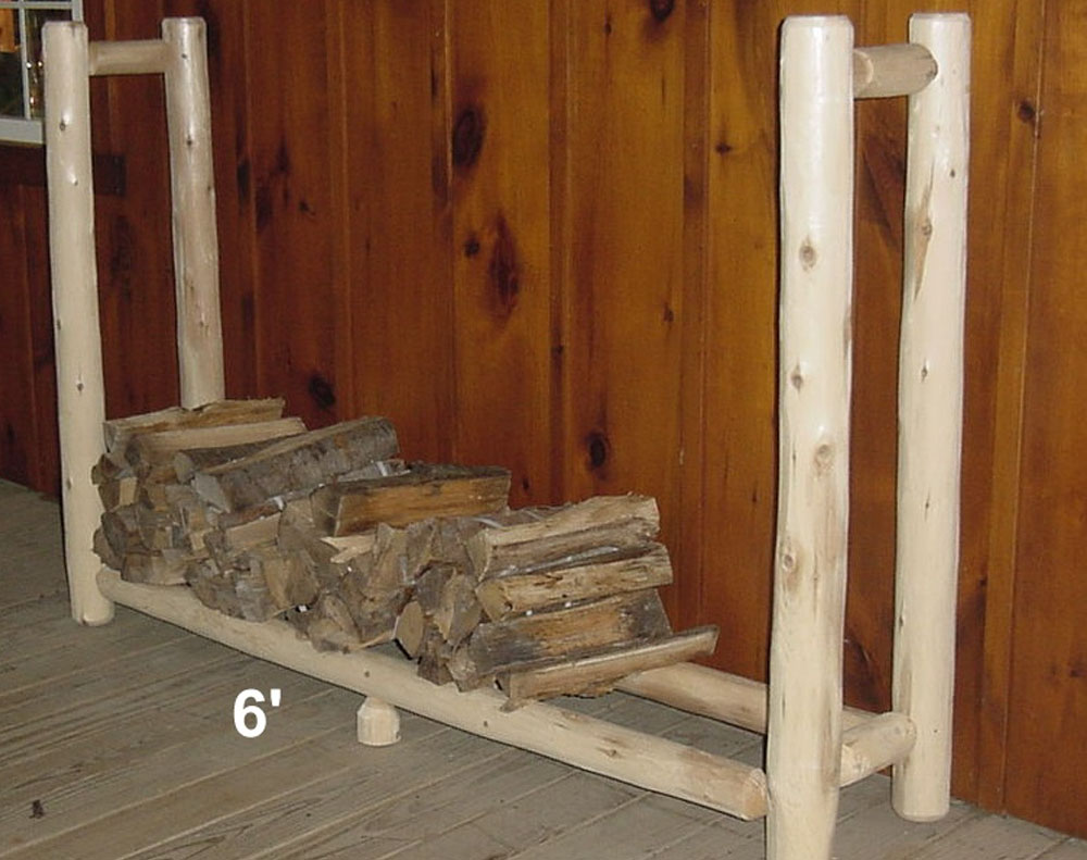 6′ Log Firewood Rack