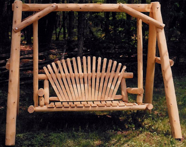 5′ Cedar Log A-Frame Swing